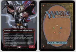 Thor, God of Thunder (Borderless) (0369) 369 Marvel Super Heroes MTG - Image 3