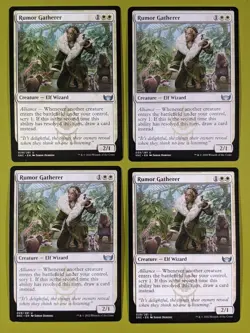 Rumor Gatherer x4 Streets of New Capenna 4x Playset Magic the Gathering MTG - Image 1