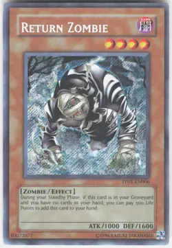 Return Zombie PP01-EN006 Secret Rare Premium Pack 1 Yu-Gi-Oh Lightly Played - Image 1