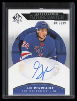 Gabe Perreault Future Watch Auto 2025-26 SP Authentic #134 #/999 A - Image 1