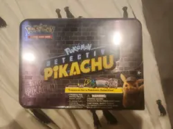 Pokemon Detective Pikachu Collector Treasure Chest Lunch Box Tin Sealed TCG 820650805387 - Image 1