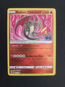 Pokemon TCG Radiant Charizard Holo Card Pokemon Go 011. Mint Condition. - Image 1