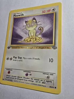 1st Edition Meowth 56/64 Common Jungle Pokemon Card - Image 3
