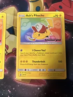 Pokemon TCG Ash's Pikachu SM108 Promo Trading Card Near Mint Condition NM - Image 4