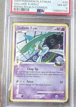 Pokemon TCG 2009 Rising Rivals Gallade Holo 20/111 PSA 8 Graded Card - Image 4