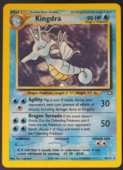 Pokemon - Kingdra Holo - 8/111 - Neo Genesis - Rare Card - Played - Image 2