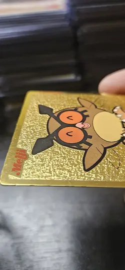 Meiji Gold Hoothoot Pokemon Card Japanese - Image 3
