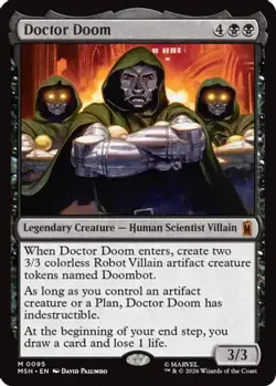 Doctor Doom 95 Mythic Marvel Super Heroes Magic: The Gathering Near Mint - Image 3