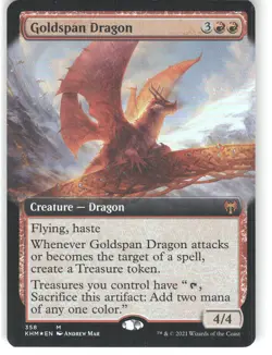 Goldspan Dragon (Extended Art) Foil M Kaldheim 358 NM - Image 1