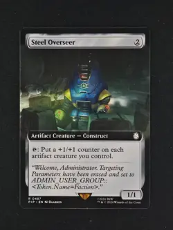 MTG: Fallout - Extended Art - Steel Overseer - NM - Image 1