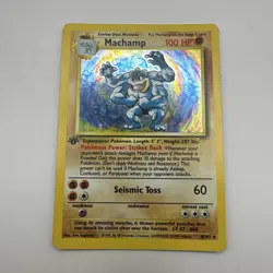 Pokemon TCG Machamp Holo 1st Edition Rare Card Base Set 8/102 - Image 2