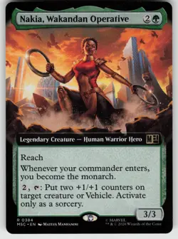 Nakia, Wakandan Operative (Extended Art) 384 Commander: Marvel Super Heroes MTG - Image 1