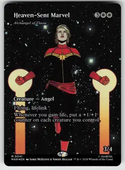 Heaven-Sent Marvel - Archangel of Thune (Borderless) 41 Marvel Universe Foil MTG - Image 1