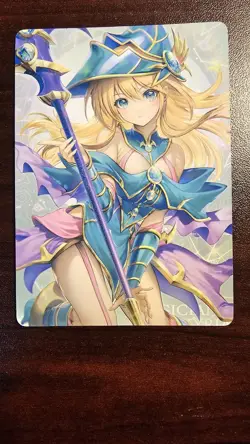 Dark Magician Girl (Yu-Gi-Oh) Custom Holographic Doujin Waifu Anime Card - Image 3