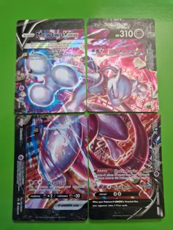 Pokemon TCG Mewtwo v Union SWSH159 SWSH160 SWSH161 SWSH162 Full Set Holo - Image 1