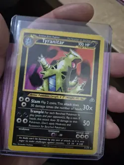 Tyranitar Neo Discovery 31/75 HP Pokemon Card 1st Edition damage - Image 1