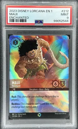 2023 Disney Lorcana EN 1 The First Chapter Maui Enchanted #212 (PSA 9) - Image 1
