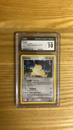 CGC 10 GEM MINT Snorlax EX Fire Red & Leaf Green 15/112 Holo Pokemon Card - Image 1