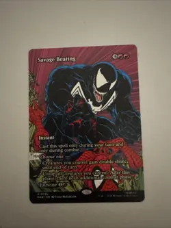 x1 Savage Beating - Borderless M MTG Marvel Universe M/NM, English - Image 1