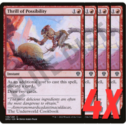 MTG Thrill of Possibility (Dominaria United) 148/281 (NEAR MINT) (4X) - Image 1
