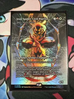 MTG Iron Spider, Civil Warrior Borderless Foil - Image 1