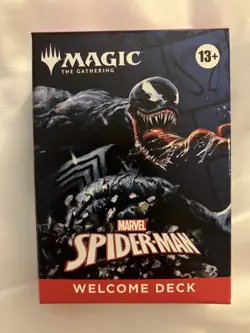 SDCC 2025 Hasbro Marvel MTG Venom BLACK Spider-Man Welcome Deck Magic Gathering - Image 1
