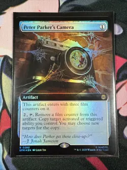 Peter Parker's Camera Extended FOIL MTG SPM Nm/M *ON HAND* - Image 1