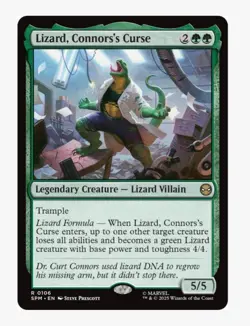 Lizard, Connors's Curse (Dr. Curt Connors) | MTG Marvel Spider-Man | NM EDH - Image 1