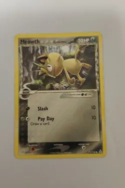 Meowth 71/110 Common Holon Phantoms Pokemon LP - Image 1