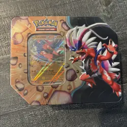 Pokemon TCG Slashing Legends Koraidon ex Tin NEW Factory Sealed - Image 1