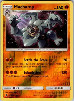 Machamp 65/145 Holo Holo Rare Guardians Rising Pokemon Reverse Holo LP - Image 1