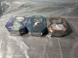 Pokemon TCG Exclusive Triple Whammy Tin Set Collector Tins Set of 3 Sealed. - Image 2