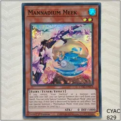 Mannadium Meek - CYAC-EN014 - Super Rare 1st Edition Yugioh - Image 1
