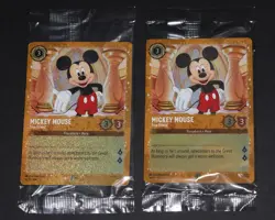 2 MICKEY MOUSE True Friend DISNEY Lorcana PUZZLE PROMO (Pair) Glimmer Foil 36/P2 - Image 1
