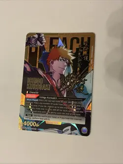 (1) Union Arena Bleach Ichigo Kurosaki SR 3 Star Signed Foil UE01BT/BLC-1-041 - Image 1