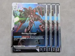 GD01-069 R - Strike Rouge - Gundam Card Game - Bandai TCG English playset x4 - Image 1