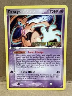 Deoxys Pokemon TCG Normal Forme Stamped Destiny Deoxys Movie Promo 16/107 LP - Image 1