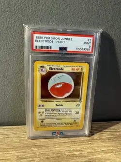 Pokemon Electrode 2/64 Jungle Unlimited Holo Rare Card PSA 9 WOTC 1999 - Image 1