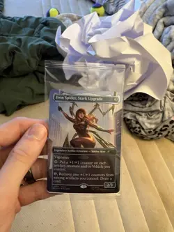 MTG Spider-Man Iron Spider, Stark Upgrade brand new SEALED Promo card - Image 1