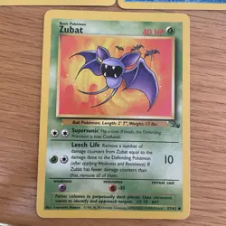 Tentacool Shellder Zubat base Pokemon Fossil X3 Card Bundle near mint - Image 4