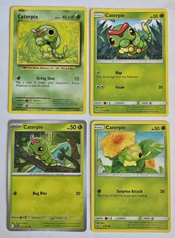 Butterfree Metapod Caterpie Lot x12 Pokemon Card Collection Set Grass Bug LP-NM - Image 2
