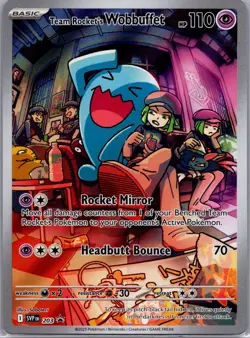 Team Rocket's Wobbuffet Holo Promo SV: Scarlet & Violet Promo Cards 203 NM - Image 1
