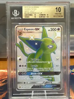 Pokemon BGS 10 Pristine Espeon GX Hidden Fates SV60 Gorgeous Card ! - Image 2