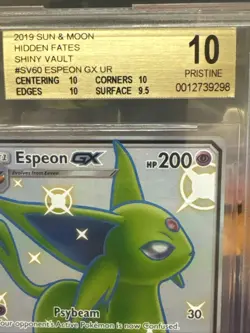 Pokemon BGS 10 Pristine Espeon GX Hidden Fates SV60 Gorgeous Card ! - Image 3