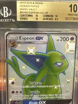 Pokemon BGS 10 Pristine Espeon GX Hidden Fates SV60 Gorgeous Card ! - Image 4