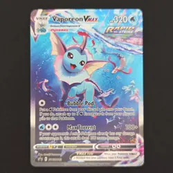 Pokemon TCG Card Vaporeon VMAX SWSH182 Black Star Promo Holo - NM - Image 1