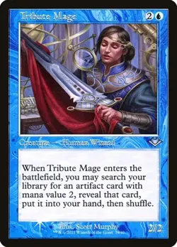 Tribute Mage - Foil Etched Retro Frame MH1 Retro NM MTG - Image 1