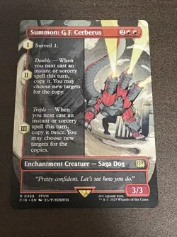 MTG Summon: G.F. Cerberus (Borderless) English Final Fantasy FIN NM R0368 - Image 1