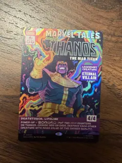 Thanos, The Mad Titan (Borderless) () Foil M Marvel Super Heroes 400 NM - Image 1