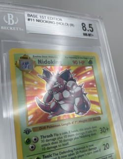 Pokemon Nidoking Base Set Shadowless 1st Edition Holo Rare #11 BGS 8.5 - Image 3